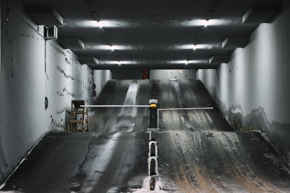 A modern concrete batching plant with automated systems, blending ingredients seamlessly for large-scale construction projects.